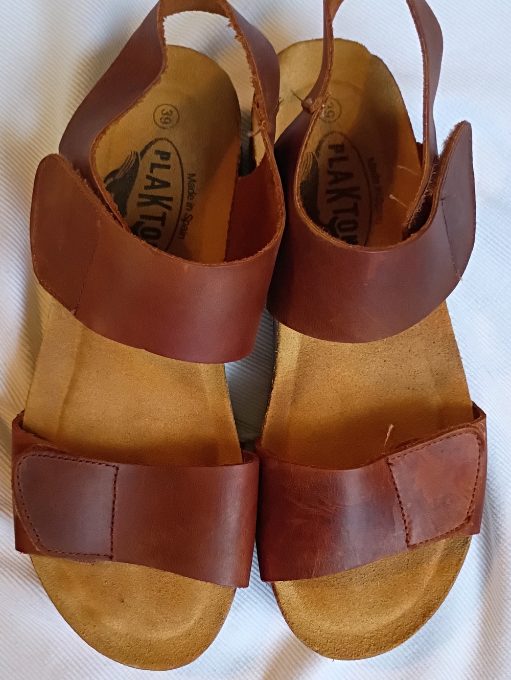 Plakton Spanish Cork Leather Strap Sandal